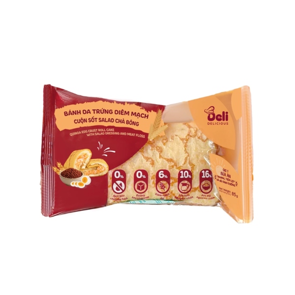 Bánh diêm mạch cuộn sốt salat chà bông 85g