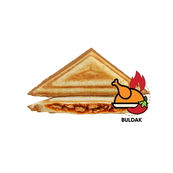 Bánh mì nướng nhân ức gà xào cay (75g)