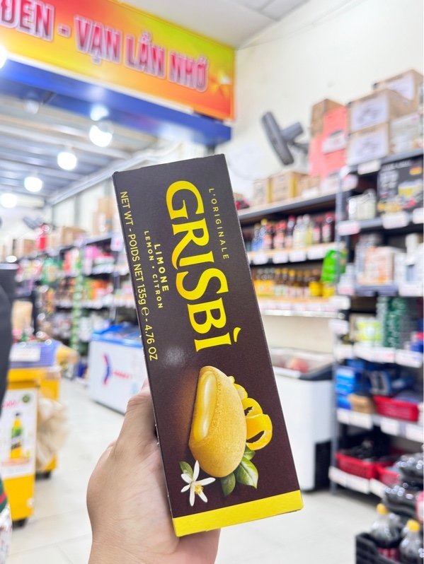 Hộp bánh quy nhân kem chanh Grisbi 135g