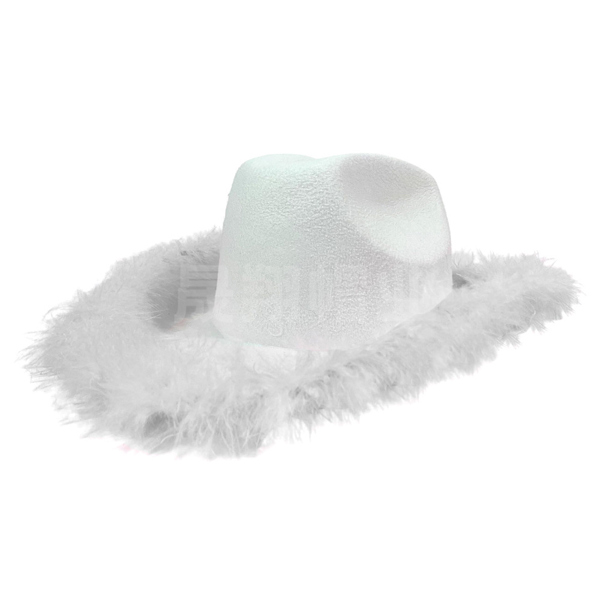 Mũ Cowboy lông vũ trắng