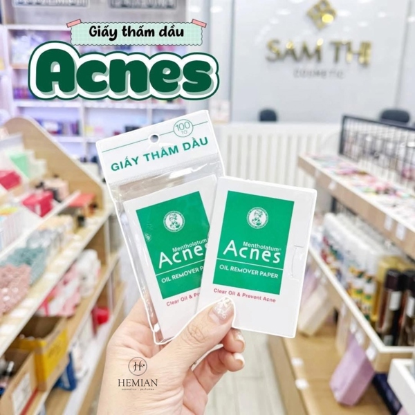 Giấy thấm dầu Acnes 100 tờ chính hãng