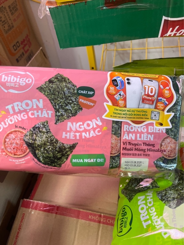 rong biển ăn liền vị truyền thống muối hồng Hymalaya
