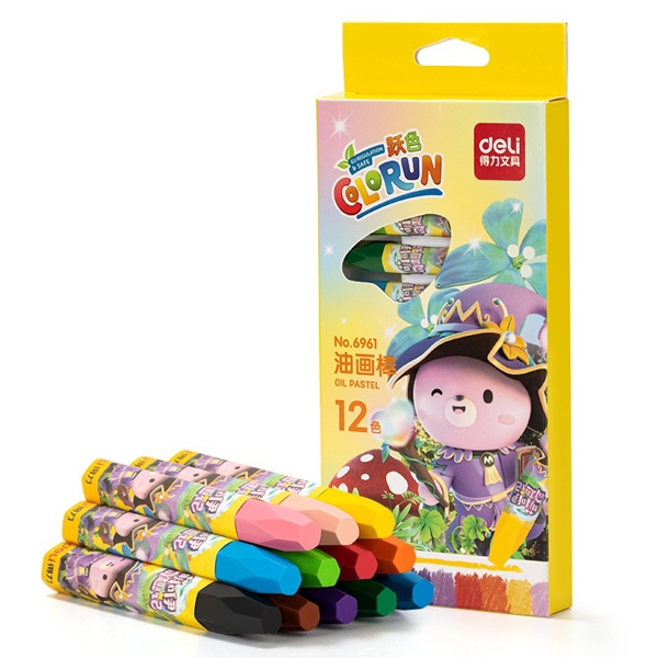 Bút sáp dầu 12 màu Deli 6961