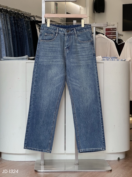 Quần Jean dài Suông (Baggy) Xanh Wash 1324