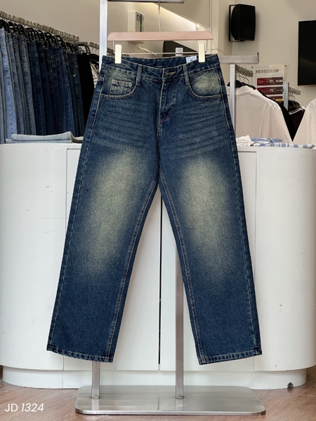 Quần Jean dài Suông (Baggy) Xanh phủ 1363