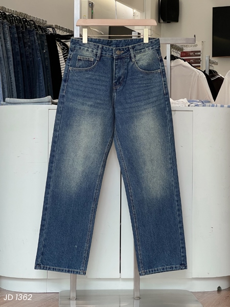 Quần Jean dài Suông (Baggy) Xanh phủ 1361