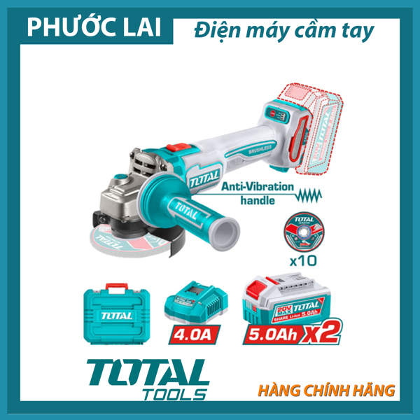Máy mài góc không chổi than dùng pin 20V TOTAL TAGLI2120232