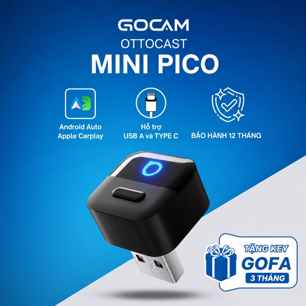 Thiết bị chuyển CarPlay & Android Auto không dây cho ô tô- USB Type C (CA525-TC) MINIPICOC