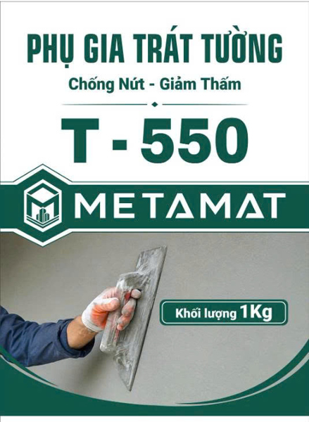 Phụ gia trát tường: Chống nứt - giảm thấm T550