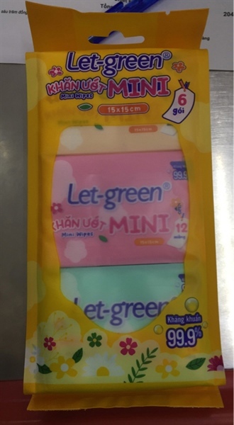 Khăn ướt Let-green mini 12M x 6 gói