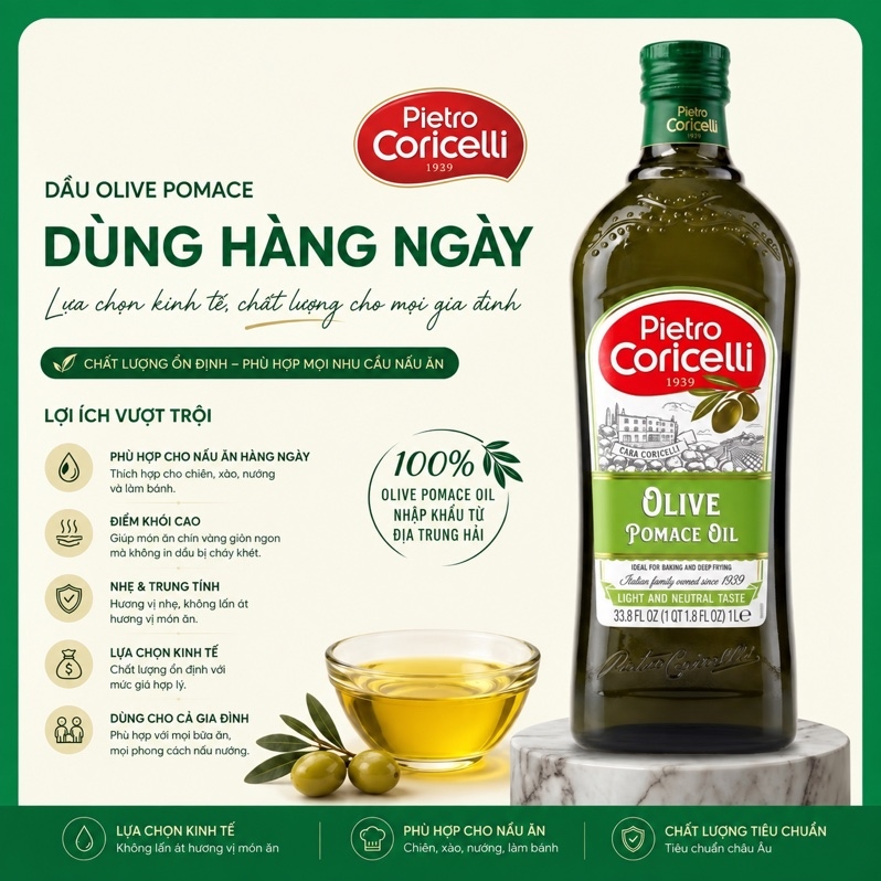 Dầu Oliu Pomace Pietro 1L