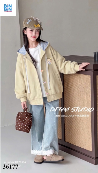36177 Áo khoác vàng chanh cún