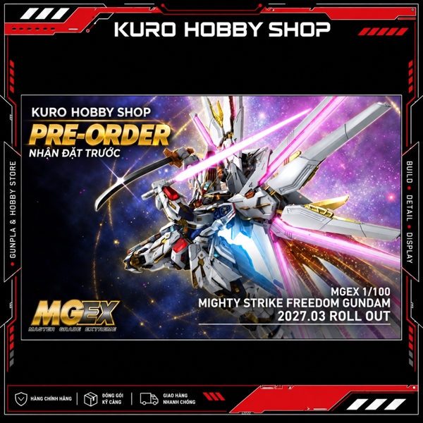 [PRE-ORDER] MGEX 1/100 Mighty Strike Freedom - Mô hình lắp ráp Bandai