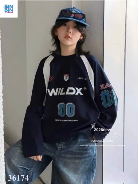 36174 Áo TD ĐEN Wildx số 00