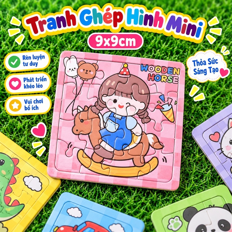 Tranh ghép Hình bằng giấy mini