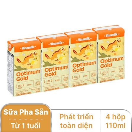 Sữa VNM Optimum gold lốc 4 Hộp 110ml
