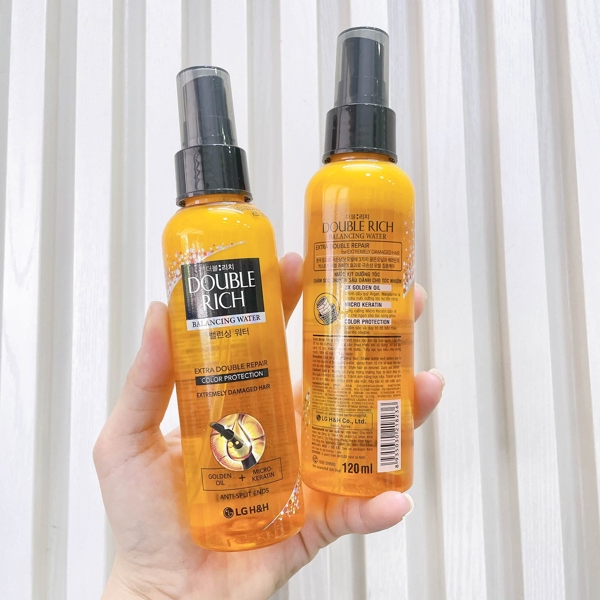 Xịt dưỡng tóc Double Rich vàng 120ml chính hãng