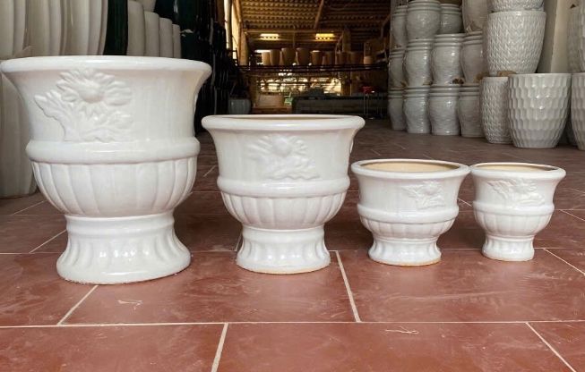 BỘ 3 CHẬU BOM LY HOA CÚC