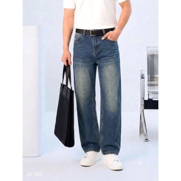 Quần Jean dài Suông (Baggy) Xanh phủ 1361
