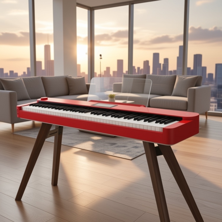 Đàn piano điện tử ASAHI, model AD300 Blazing Red