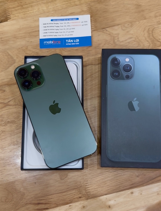DT Iphone 13 PRO MAX 128GB mã VN màu xanh (phần cứng 03 tháng không bao gồm màn hình - phần mềm 12 tháng)