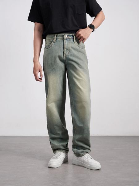Quần jean straight moss 35