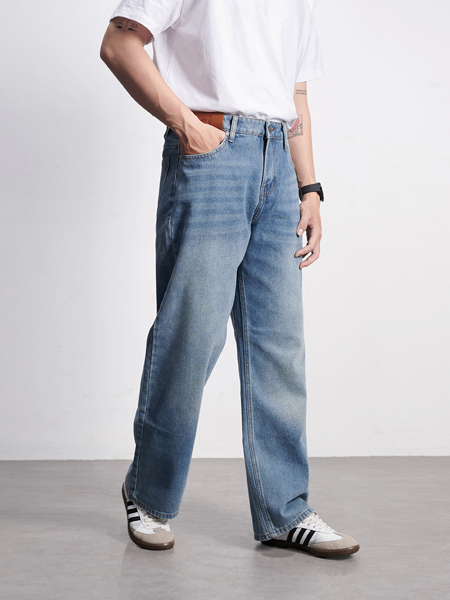 Quần jean ống rộng nigo midblue 61