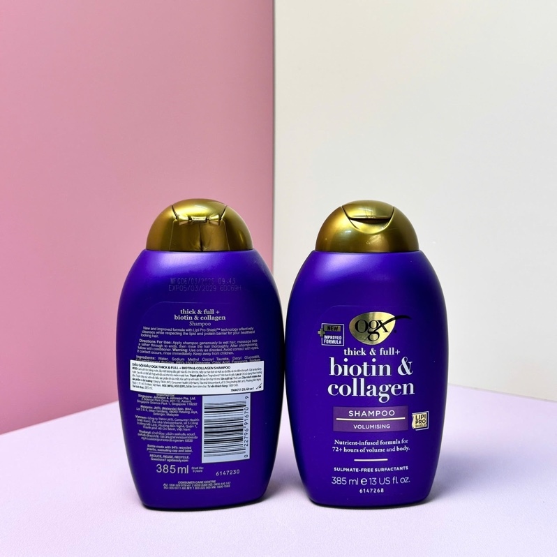 [140-142.5-145] OGX - Dầu gội Biotin &Collagen 385ml