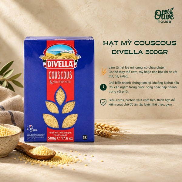 HẠT COUSCOUS DIVELLA 500GR