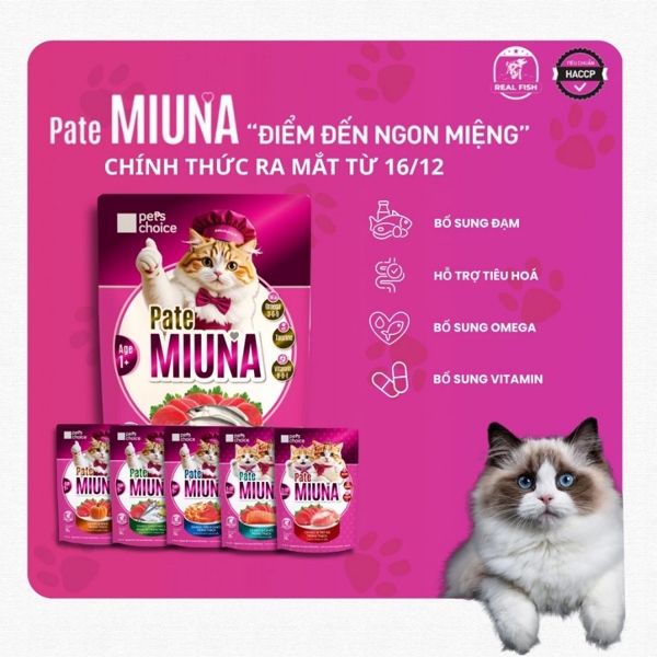 Pate cho mèo Miuna