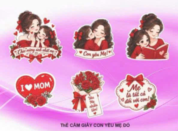 Thẻ cắm con yêu mẹ đỏ