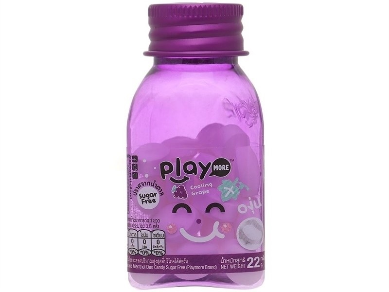 Kẹo The Vị Nho Playmore Hũ 22g