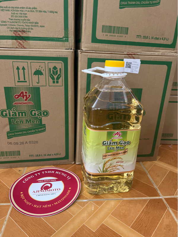 Giấm Gạo Lên Men Ajinomoto 4.9l/Can
