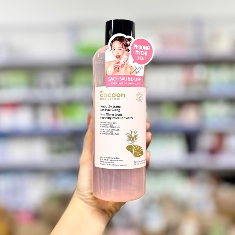 [140-145-150] COCOON - Nước tẩy trang sen Hậu Giang 500ml