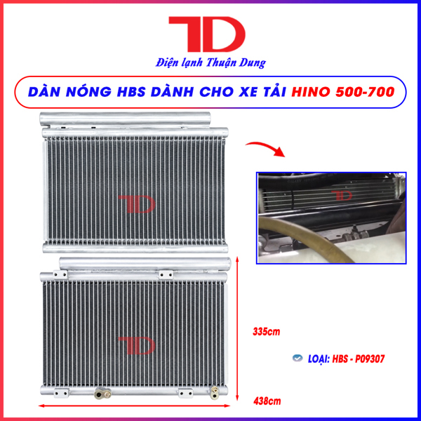 Dàn nóng HBS - P09307 dùng cho xe tải HINO 500-700 - CD