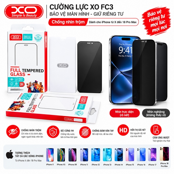 Kính Chống Nhìn Chộm XO FC3