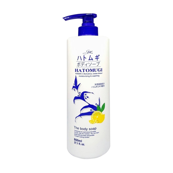 Sữa Tắm SHC Vitamin C Hatomugi Cấp Ẩm & Dưỡng Da Sáng Mịn 800ml