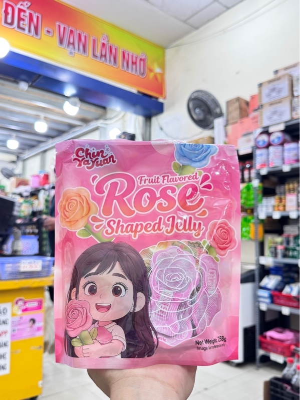 Túi thạch que trái cây hỗn hợp ChunYaYuan 258g ( Rose )