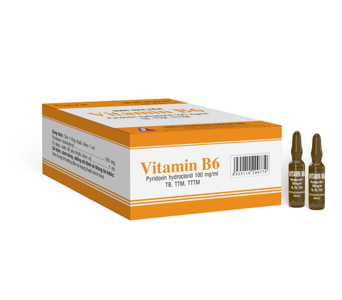 Vitamin B6 Pyridoxin HCl 100mg/1ml Vinphaco (H/100o/1ml)