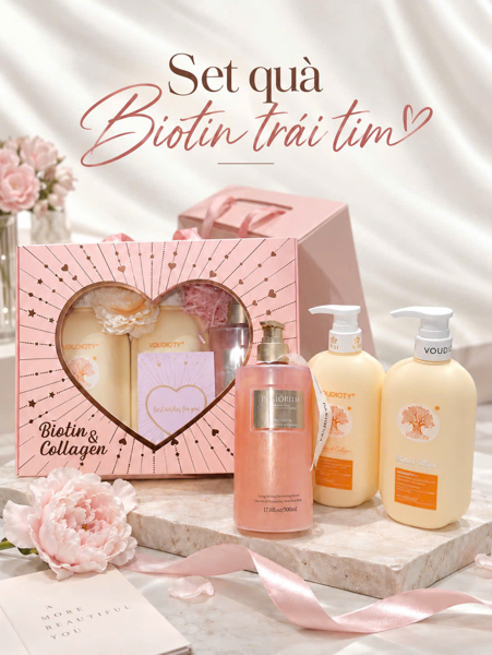 Hộp Quà Biotin Hồng Trái Tim