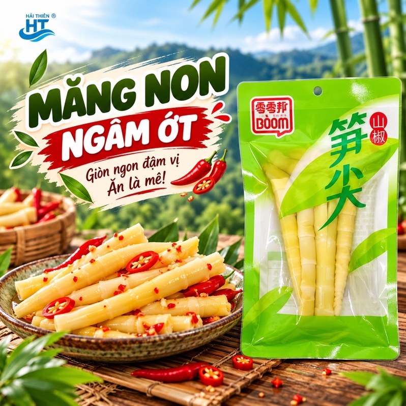 Măng non ngâm ớt (~100gói/thùng)