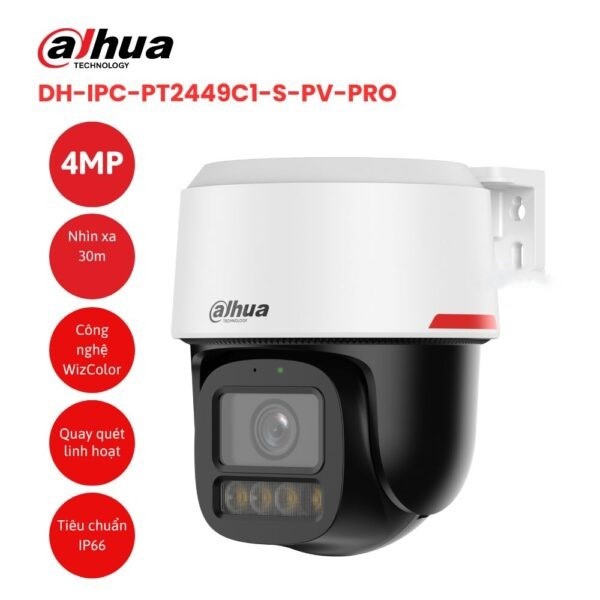 Camera IPC Dahua DH-IPC-PT2449C1-S-PV-PRO 4.0MP