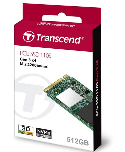 Ổ cứng SSD Transcend 110S 512GB TS512GMTE110S (NVMe PCIe/ Gen3x4 M2.2280/ 1700MB/s/ 1400MB/s)