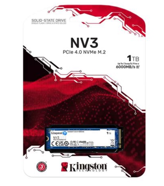Ổ SSD Kingston NV3 1TB NVMe Pcle/Gen4x4 M2.2280/6000MB/s/4000MB/s