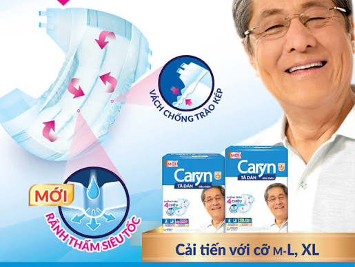 Tã dán Caryn siêu thoáng BVD Size L-20M