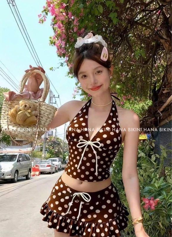 BIKINI 3 MẢNH NƠ XINH - NÂU