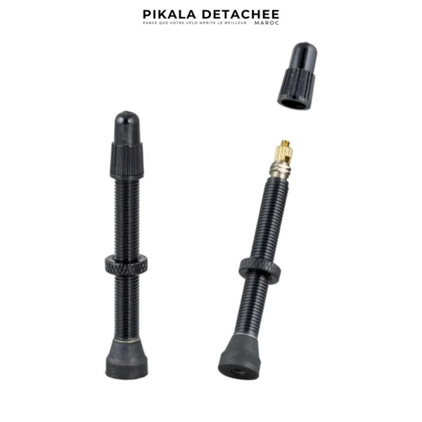 TUBELESS VALVE 60MM BLACK