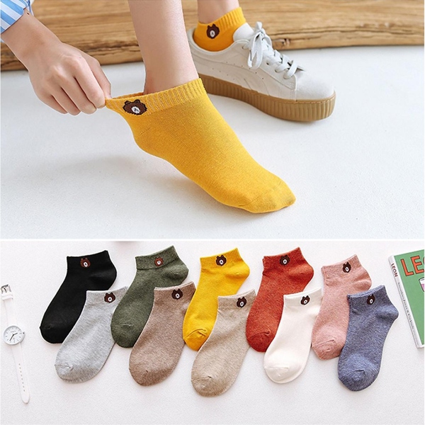 Combo 10 đôi tất gấu cổ ngắn