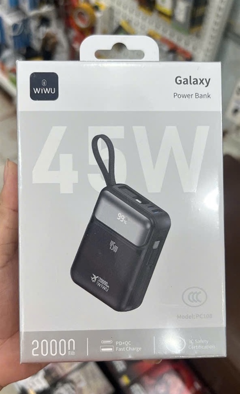 Sạc dự phòng WIWU Tank 20.000mAh 45W PC108