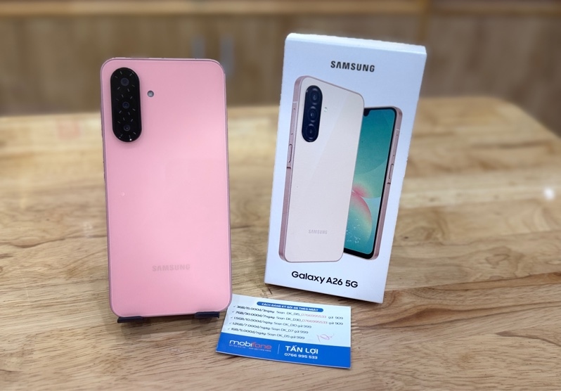 DT Samsung A26 5G ram 8 bộ nhớ 128gb màu hồng
